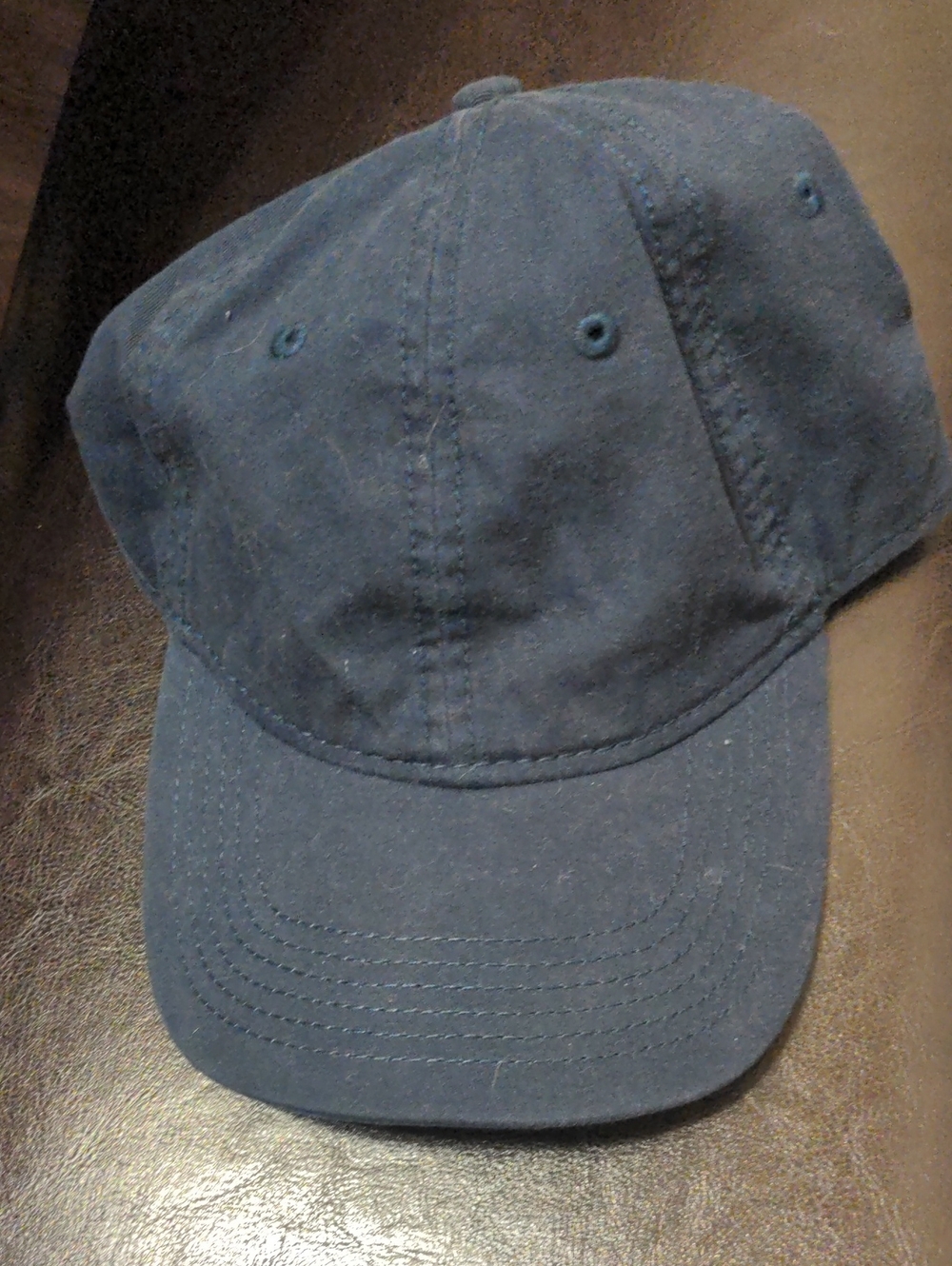 Goodfellow & Co Navy Cotton Cap with Leather Strap Accent